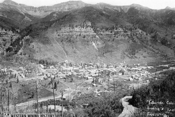 1887 view of Telluride before the New Sheridan was built